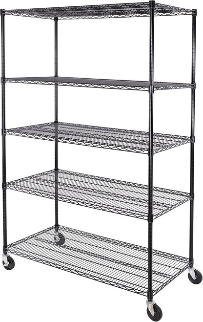 Seville Classics UltraDurable Heavy Duty NSF Solid Steel Wire Rack Storage Unit, Organizer for