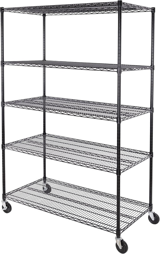 Seville Classics UltraDurable Heavy Duty NSF Solid Steel Wire Rack Storage Unit, Organizer for