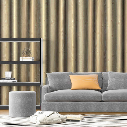 Art3d 4-Pack Glue-On Fine Bar Wainscoting Panel for Interior Wall Decor - 104 x 12 Inch Polystyrene