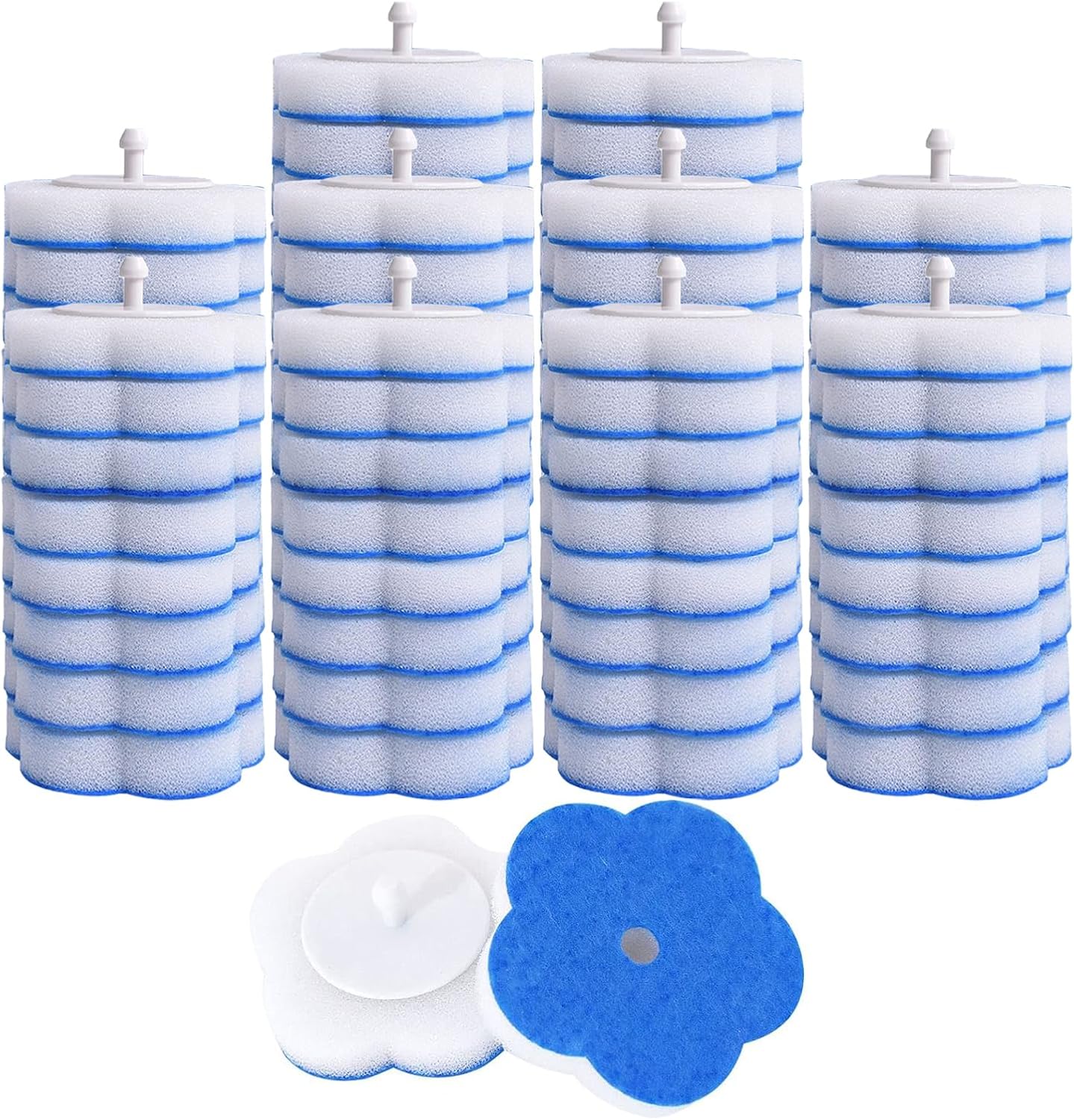Toilet Bowl Wand Refills 80 Pcs Disposable Toilet Brush Cleaning Sponges Heads Not Compatible with