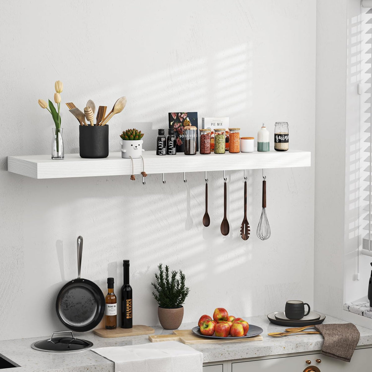 Floating Shelves - 10.3 Inch Deep Wall Shelf for Decor & Storage - Wall Mounted Display Shelving