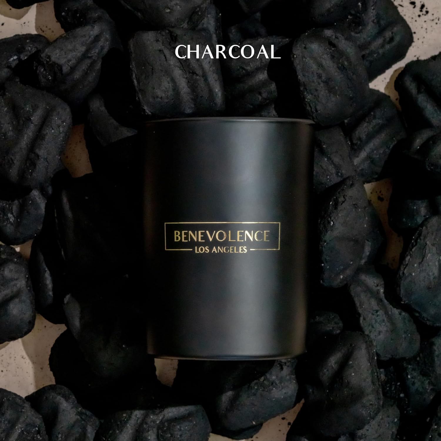 Benevolence LA Charcoal Scented Candle | Soy Candles, Black Candle for Home | Gifts for Women and