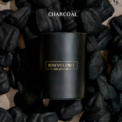 Benevolence LA Charcoal Scented Candle | Soy Candles, Black Candle for Home | Gifts for Women and