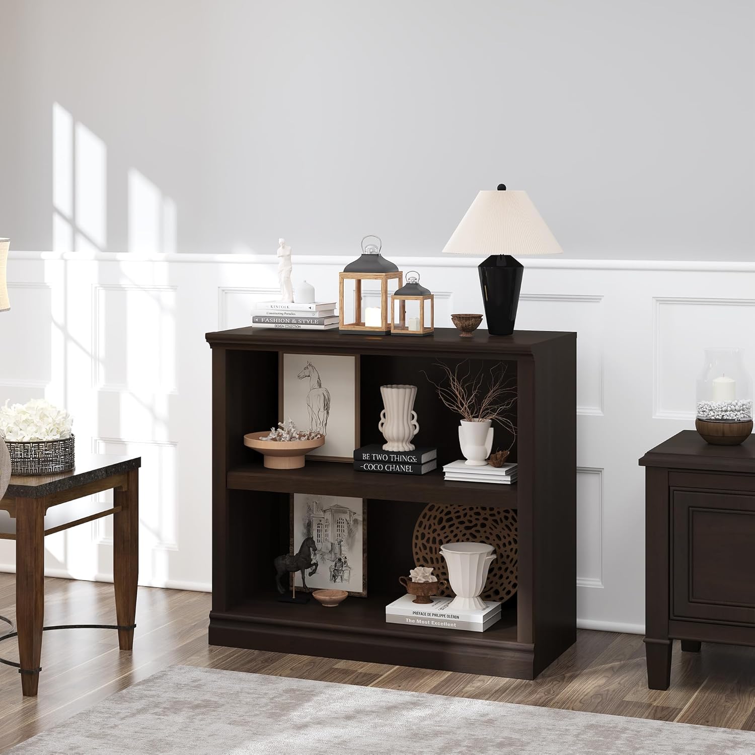 Bookcase, Open Storage Book Cases/Shelves, Floor Standing Indoor Furniture 2 Shelf Book case for