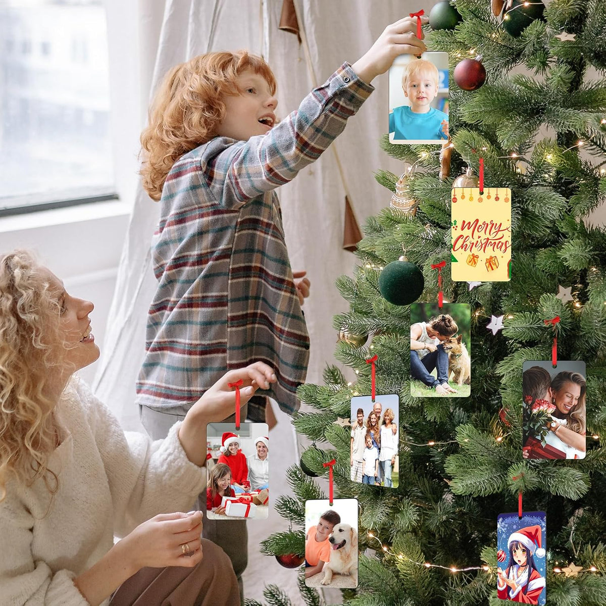 Personalized Christmas Ornaments with Photo - Custom Picture Text Ornaments for Christmas 2025