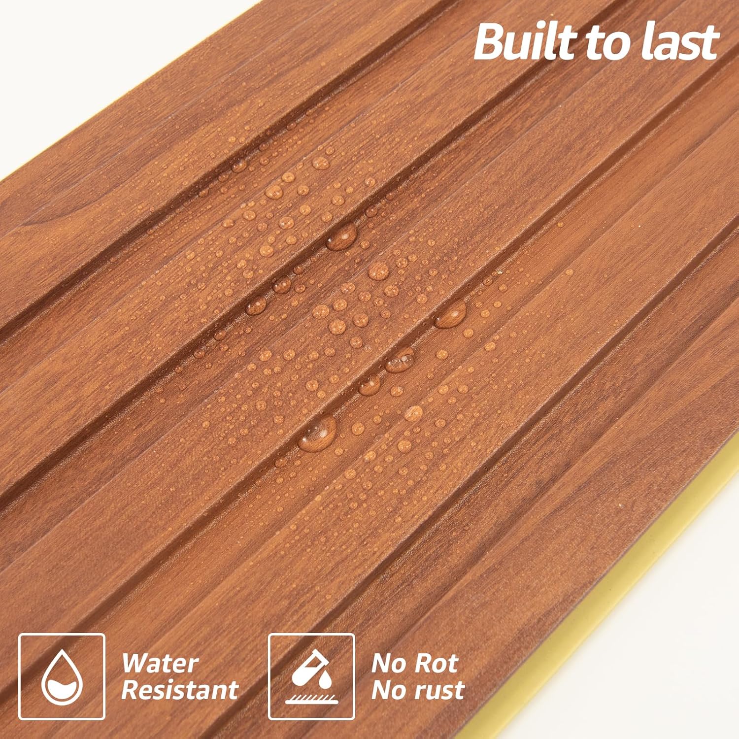 Art3d WPC Slat Wall Panels, 8-Pack 108 x 6 Inch 3D Wall Accents for Interior Wall Decor, Living