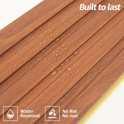 Art3d WPC Slat Wall Panels, 8-Pack 108 x 6 Inch 3D Wall Accents for Interior Wall Decor, Living