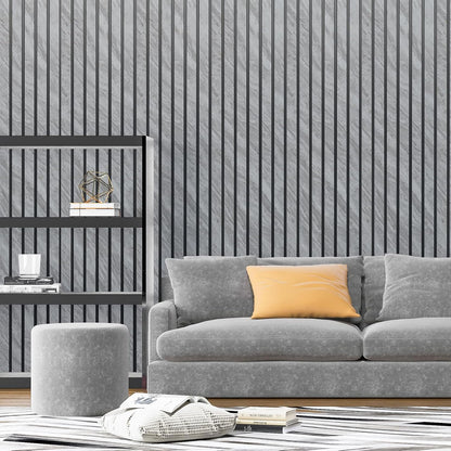 Art3d 4-Pack Glue-On Six-Grid Wainscoting Panel for Interior Wall Decor - 104 x 12 Inch Polystyrene