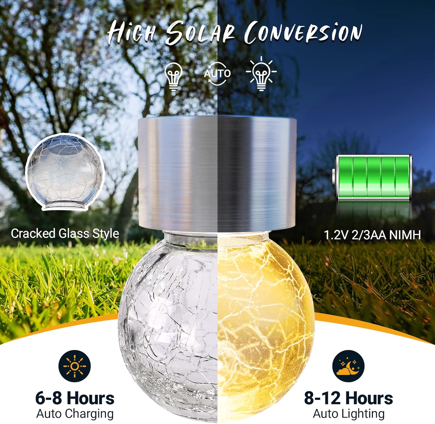 GIGALUMI Solar Lights Outdoor Waterproof ,12 Pack Solar Hanging Lights Garden Decor,Gifts for Women