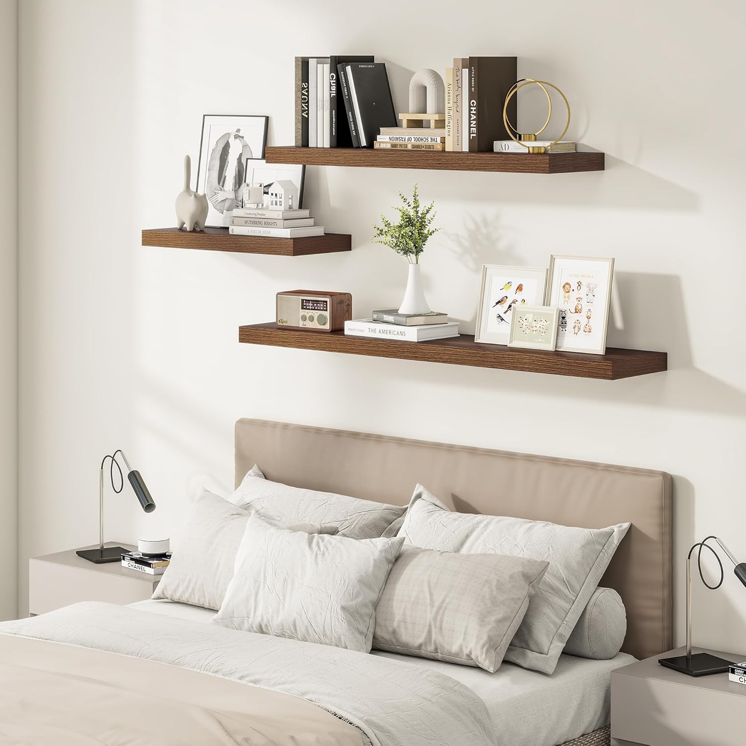 Wide Floating Shelves for Wall 12 Inch Deep, 48" X 12" X 2" Floating Shelf, 2 Inch Thick Shelf for