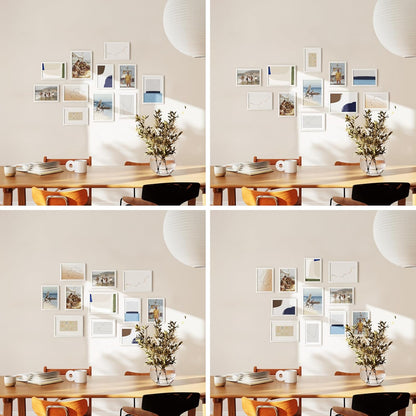 HAUS AND HUES White Oak Wood Gallery Wall Tabletop Frames Made with Real American Oak and