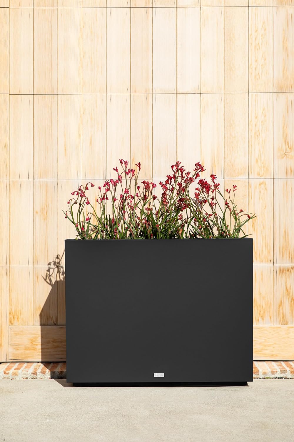 Veradek Block Series Span Plastic Planter - Tall Rectangular Planter for Indoor or Outdoor