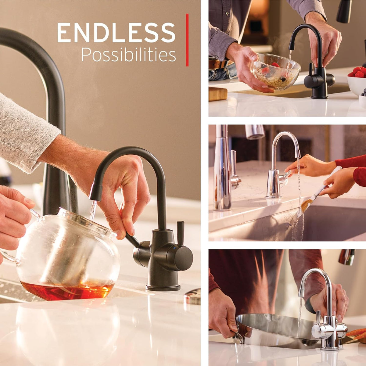 InSinkErator Stainless Steel Tank, H250C-SS HOT250 System, Single-Handle Faucet in Chrome