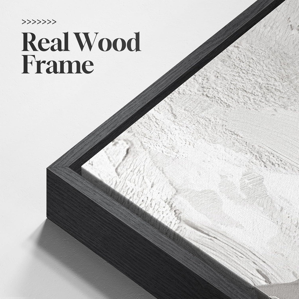 Framed Black and White Abstract Canvas Wall Art, Large Modern Art Prints Paintings Artwork for