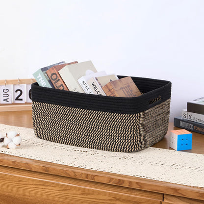 Large Storage Baskets for Organizing, Closet Shelf Baskets for Clothes Blanket Towels, Baby