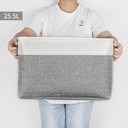 Storage Bins Large Fabric Storage Baskets for Shelves 3 Pack, Decorative Linen Closet Baskets with