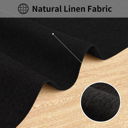 Cloth Placemats, Set of 4 Heat-Resistant Cotton Linen Blend Double Layered Machine Washable Place