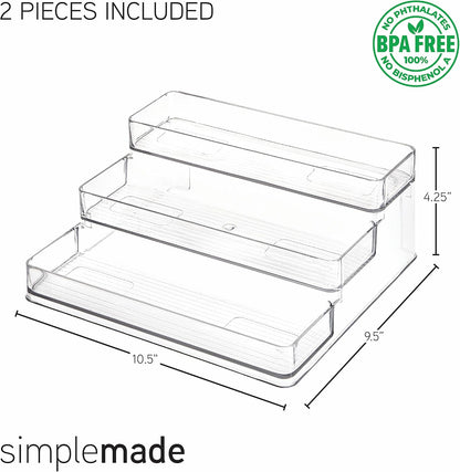 SIMPLEMADE 3-Tier Spice Rack Organizer - Versatile Storage Shelf for Kitchen, Bathroom, Bedroom &