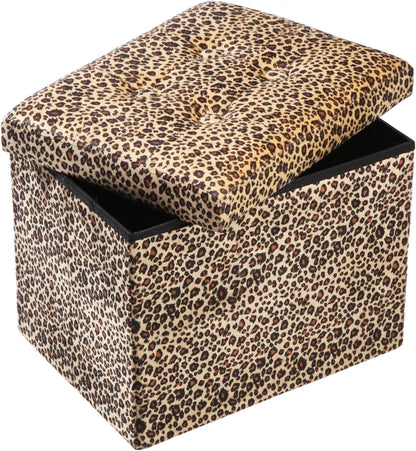 ALASDO Ottoman Storage Ottoman Footrest Stool Small Ottoman with Storage Foldable Ottoman Foot Rest