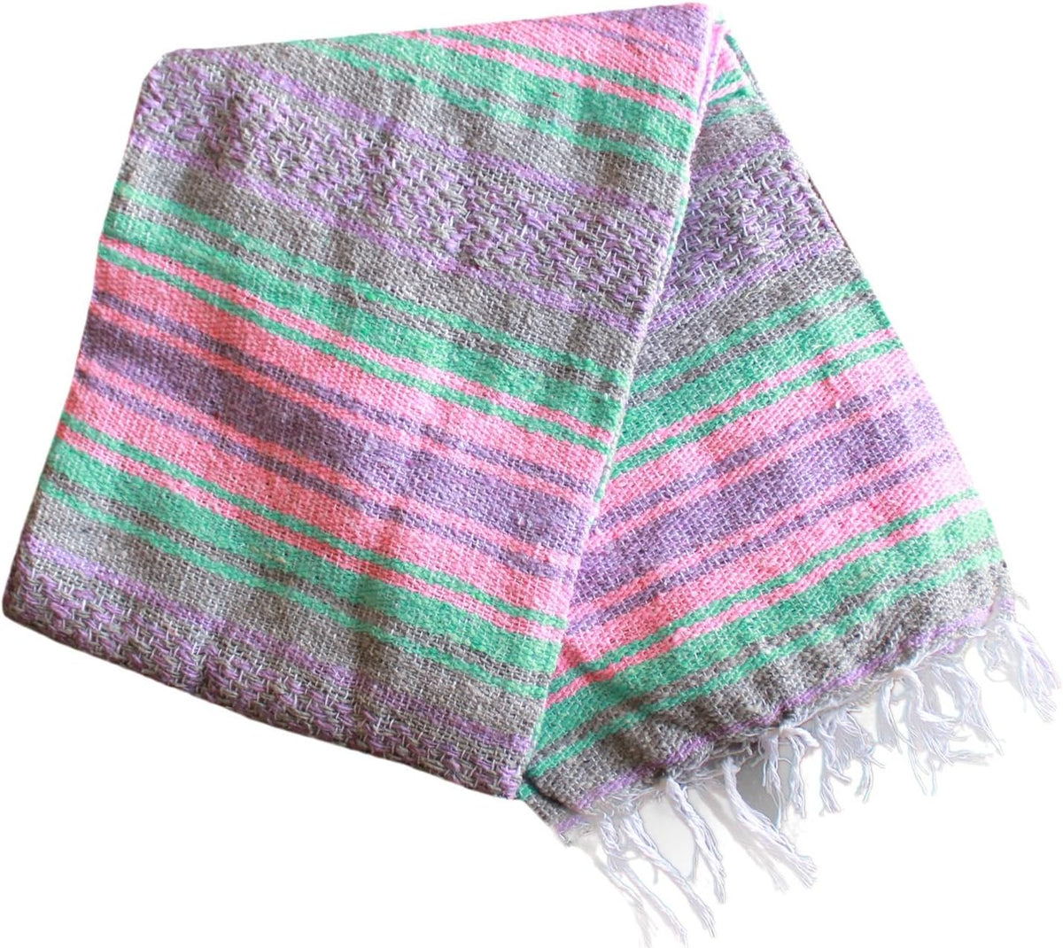 Del Mex Classic Mexican Blanket, Large Authentic Woven Falsa Throw (70"x50"), Artisan Southwest