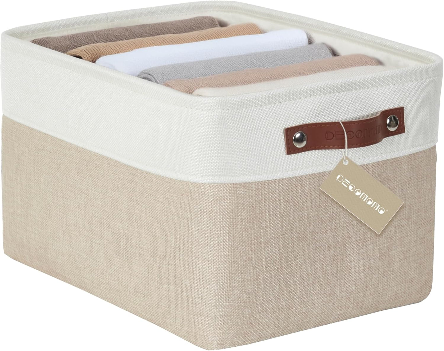 DECOMOMO Storage Bins Fabric Storage Baskets for Shelves, Linen Closet Organization Toys Nursery