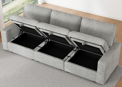 Belffin Modular Sectional Sofa with Storage Ottoman, Oversized Cloud Couch Sectional with Extra