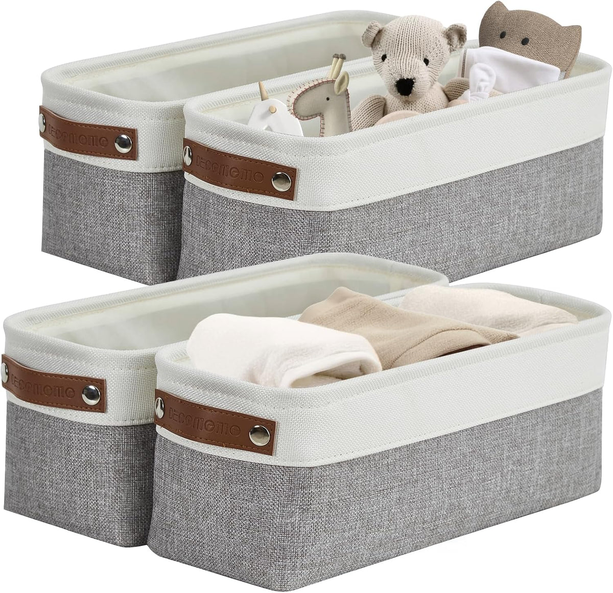 DECOMOMO Narrow Storage Bins Small Baskets for Organizing Bathroom, Toilet Tank, Towel Storage