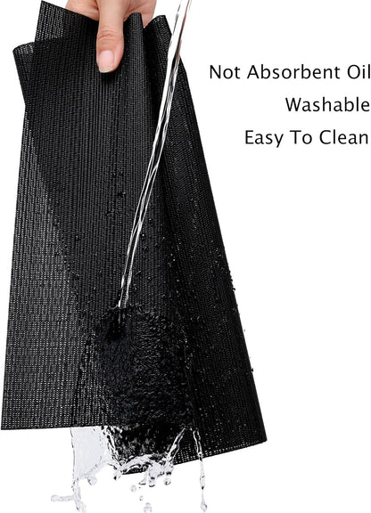 Myir JUN Placemats Set of 6, Vinyl Woven Placemats Place Mats Indoor Washable Table Mats Non-Slip