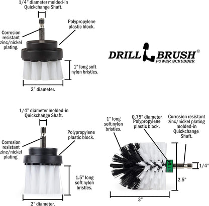 Drill Brush – Ultimate Car Wash Kit - Cleaning Supplies – Car Carpet - Truck Accessories - Wheel