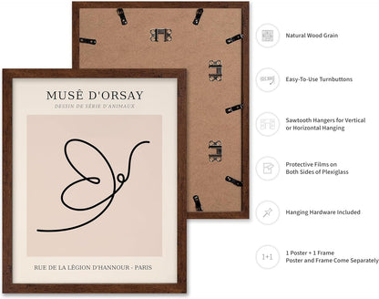 Poster Master Vintage Poster - Retro One Line Butterfly Drawing Print - Butterfly Line Art