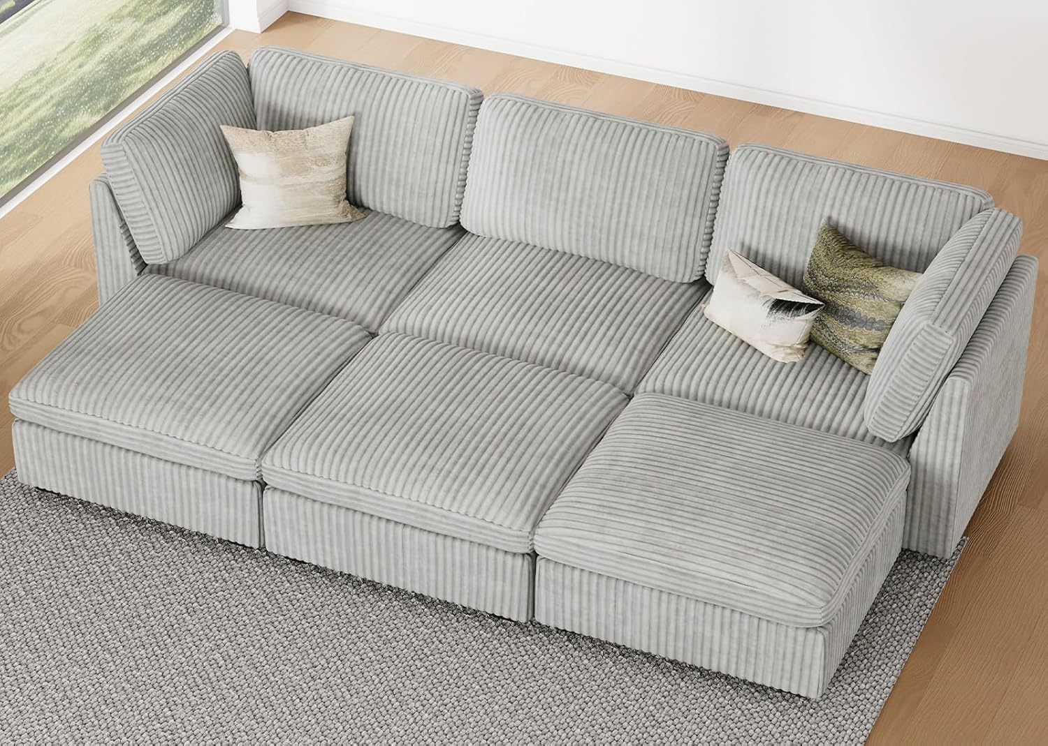 Belffin Modular Sectional Sofa with Sleeper Sofa, Oversized Cloud Couch with Extra Deep Seat