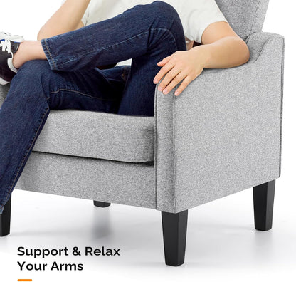 VINGLI Accent Chairs for Living Room Mid Century Modern Chair Sofa Chair Upholstered Arm Chair with
