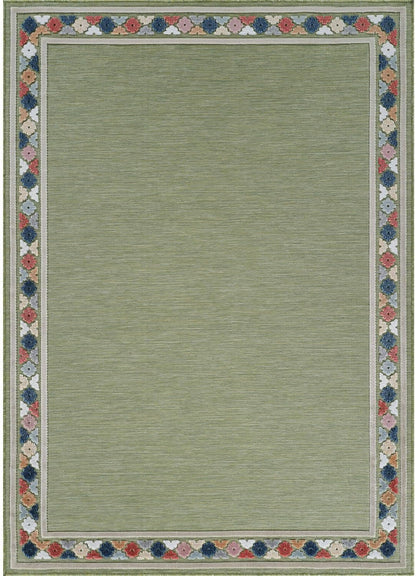 Beverly Rug Outdoor Rug 8x10 Modern Bordered Area Rugs for Indoor and Outdoor Patio Easy to Clean