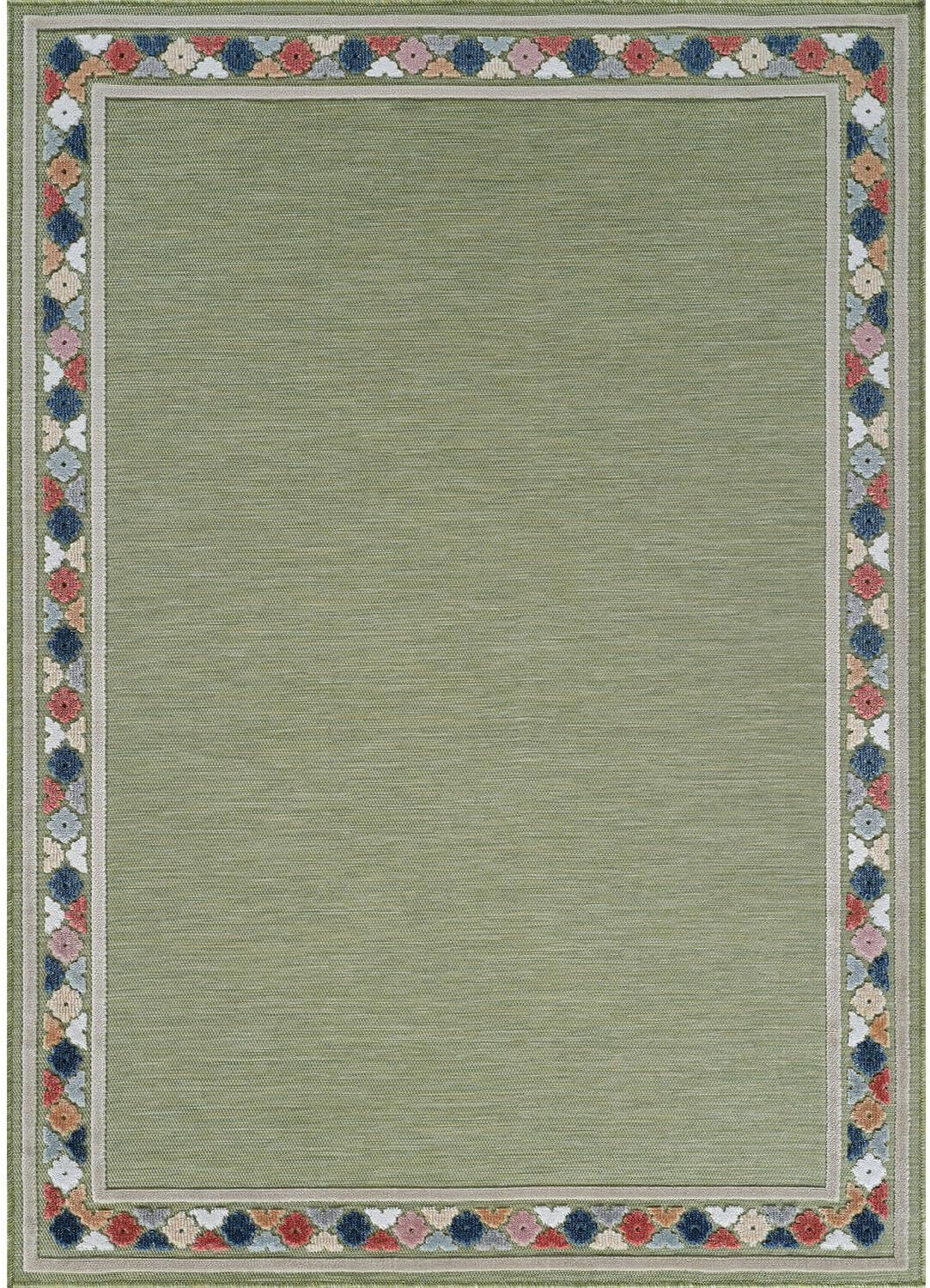Beverly Rug Outdoor Rug 9x12 Modern Bordered Large Area Rugs for Indoor and Outdoor Patio Easy to