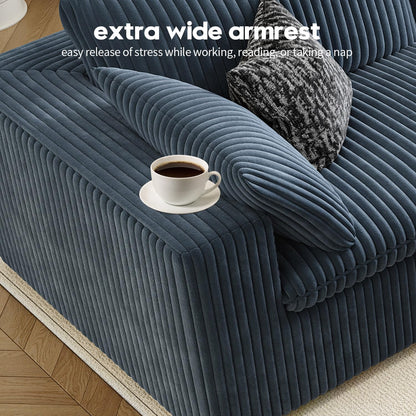 LoveSeat Cloud Couch Modular Sectional Sofa for Living Room,Modern Sofa with Deep Seat，2 Seater