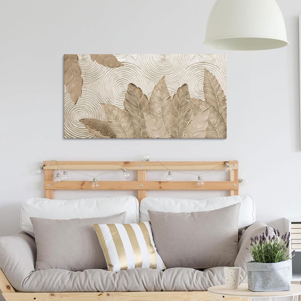 Minimalist & Modern Art for Bedroom Decor Framed Abstract Artwork for Walls Neutral & Contemporary