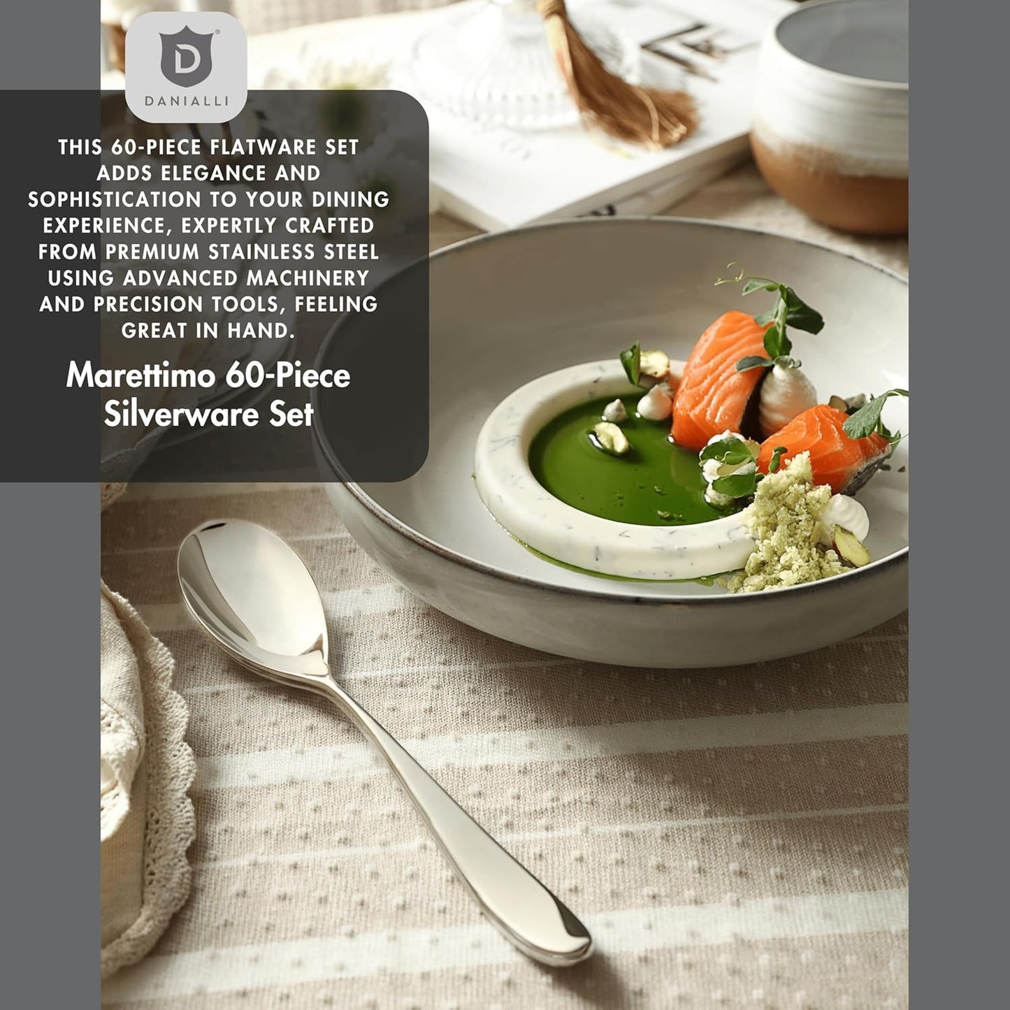 Silverware Set for 12 | 18/10 Stainless Steel Flatware Set | Mirror Finish, Heavy-Duty, Dishwasher