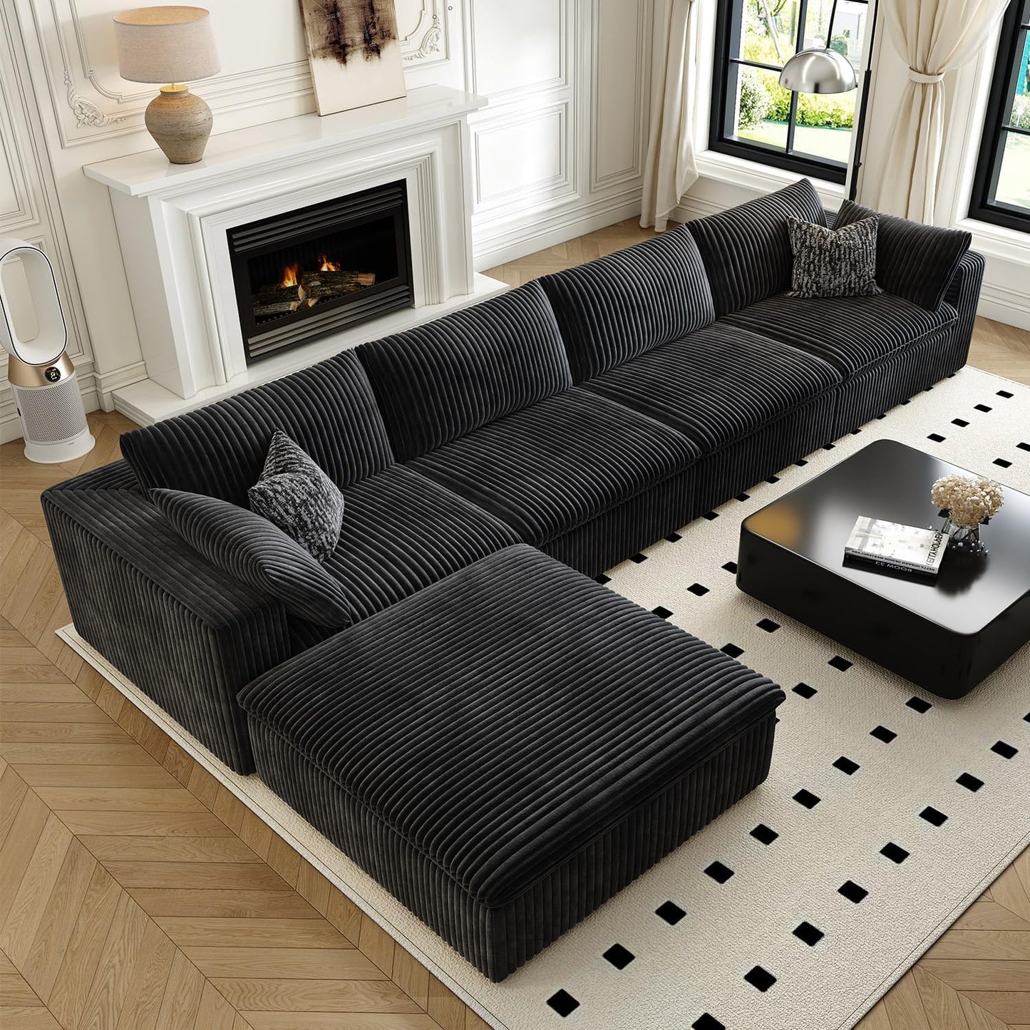157.5" Cloud Couch Modular Sectional Sofa for Living Room,Modern Sofa with Deep Seat，L-Shape