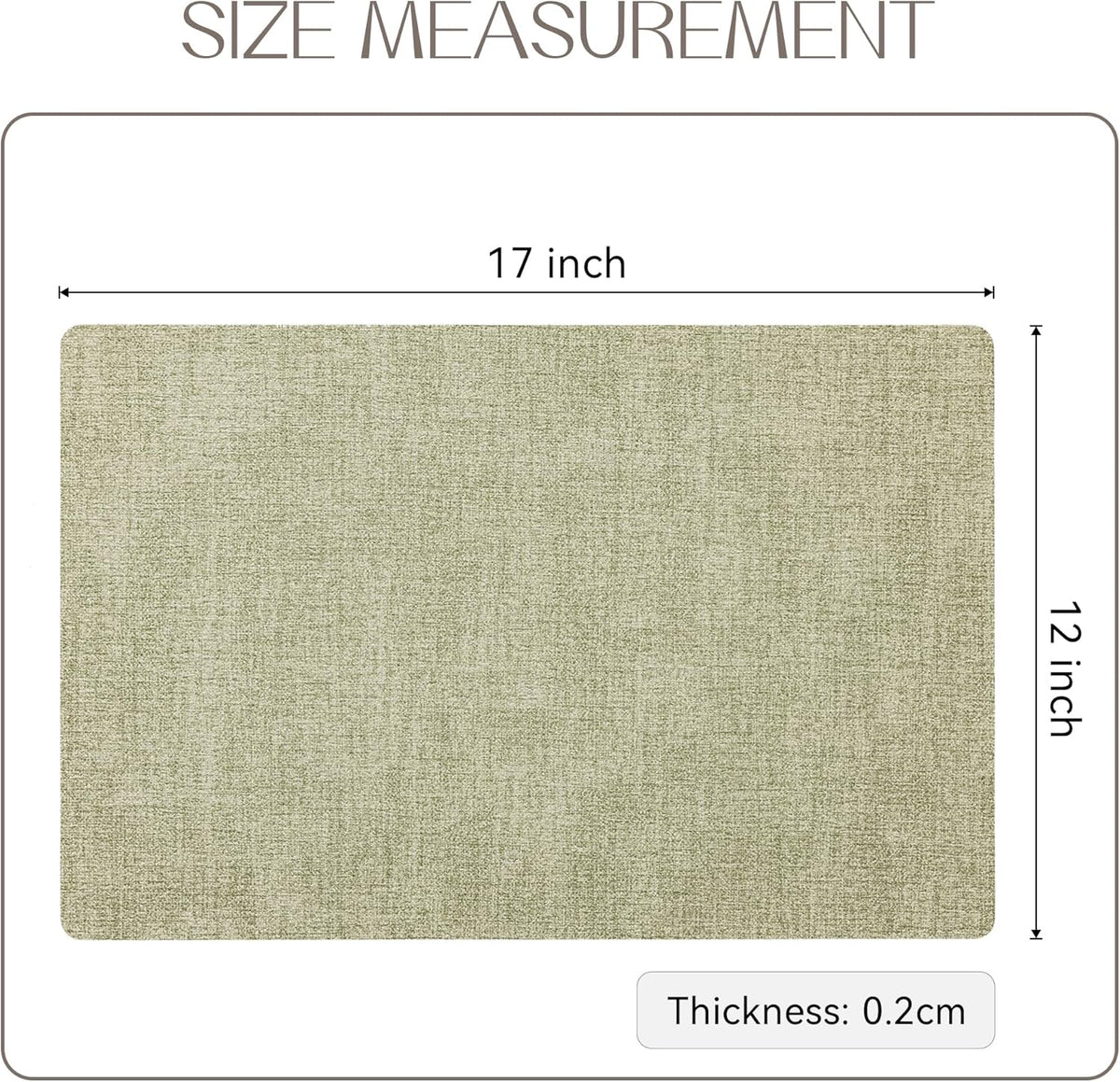 Romanstile Vinyl Placemats Set of 4-12 X 18 Inch - Heat Resistant Place Mats 100% Waterproof