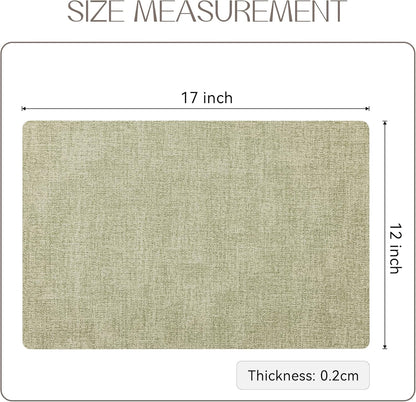 Romanstile Vinyl Placemats Set of 4-12 X 18 Inch - Heat Resistant Place Mats 100% Waterproof