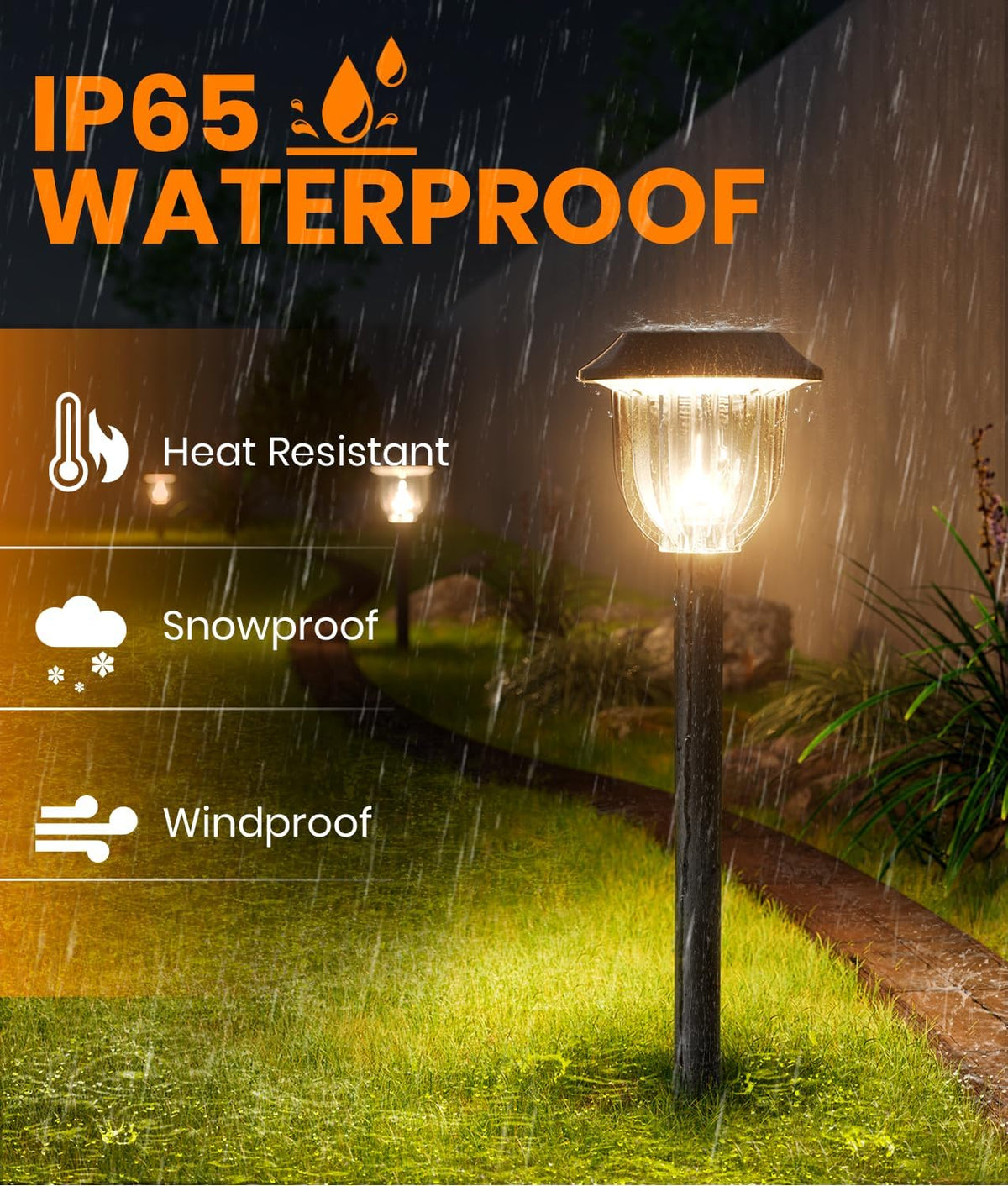 AOSEA Bright 10 Pack Solar Lights Outdoor IP65 Waterproof,LED Solar Lights for Outside,Landscape