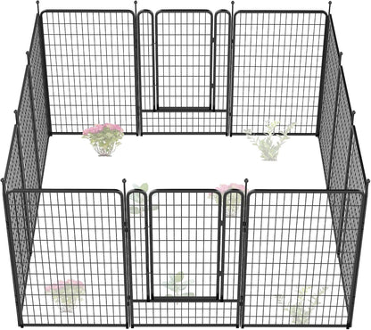FXW Garden Fence 50in(H) x 30.1ft(L), 12 Panels Decorative Dog Fence Outdoor for The Yard – Heavy