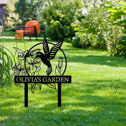 Personalized Garden Signs | Garden Stake Metal Sign | Custom Garden Sign | Customized Bird Garden