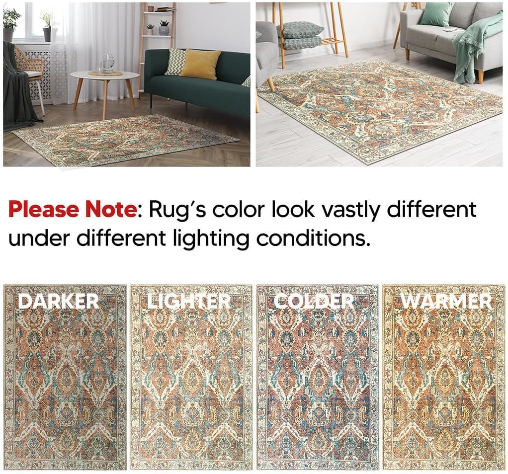Keen Home Design 2x12 Rug - Machine Washable Runner with Non-Slip Backing, Ideal for Hallway