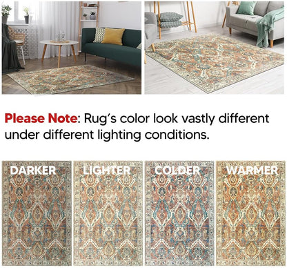 Keen Home Design 2x7 Rug - Machine Washable Runner Rug with Non-Slip Backing, Ideal for Hallway