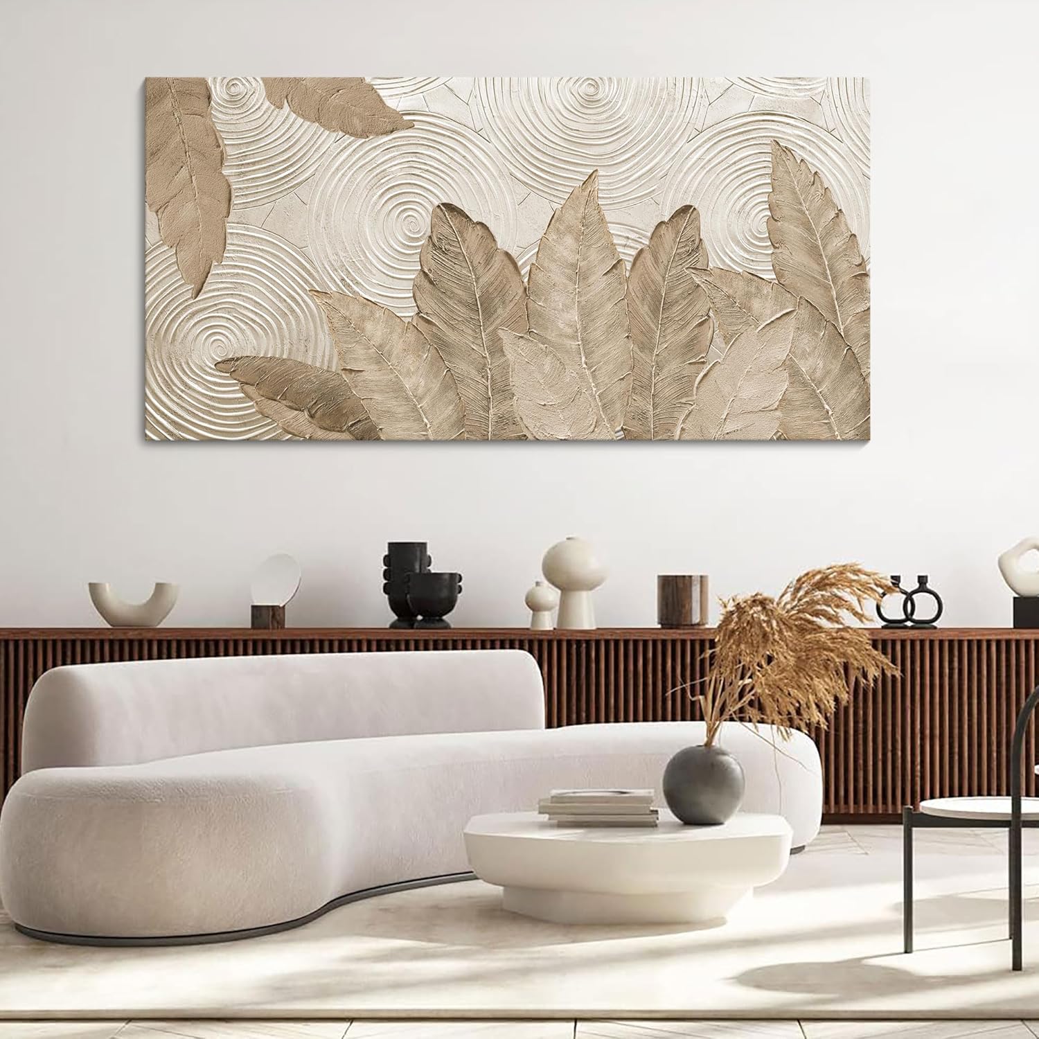 Minimalist & Modern Art for Bedroom Decor Framed Abstract Artwork for Walls Neutral & Contemporary