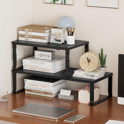 Metal Stackable Expandable Storage Shelf - Multi-Functional Home Storage Shelf, Suitable for