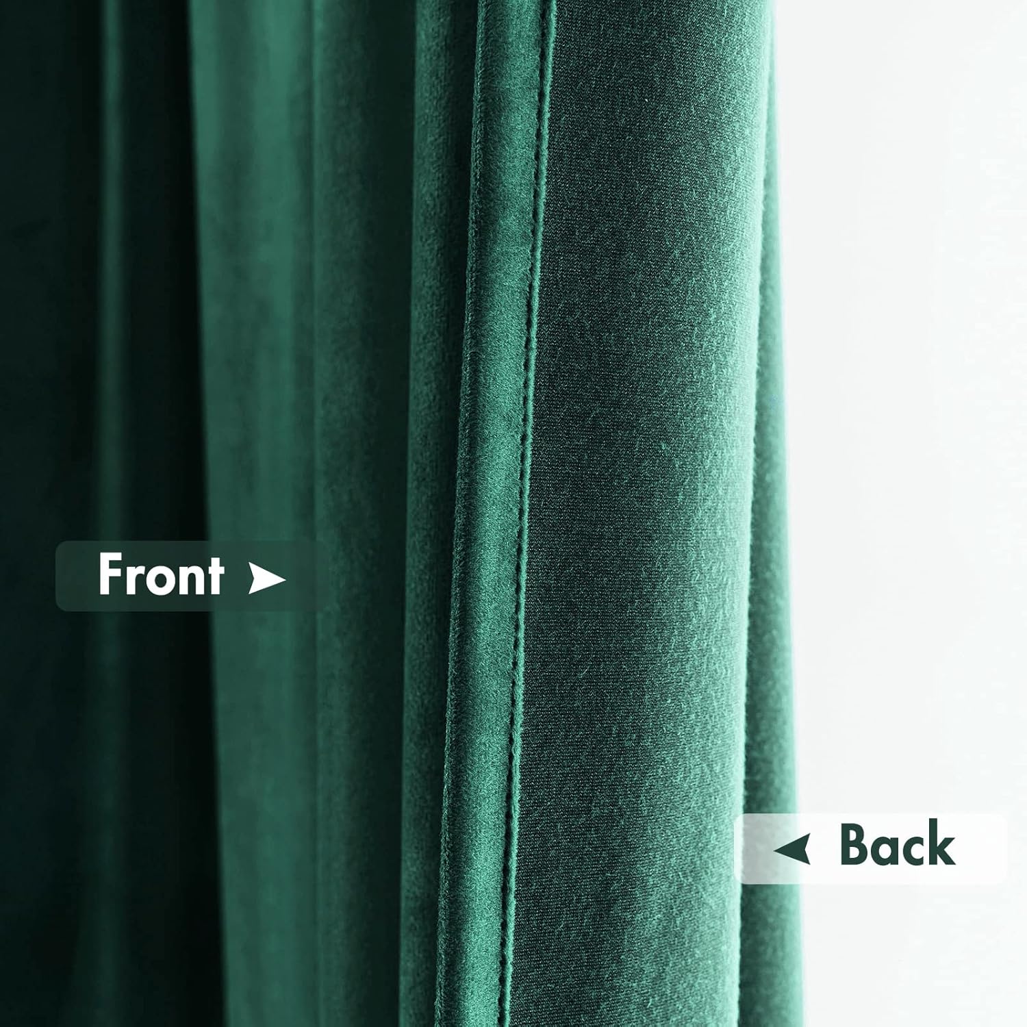 MIULEE Dark Green Velvet Curtains Thermal Insulated Blackout Curtain Christmas Emerald Green Drapes