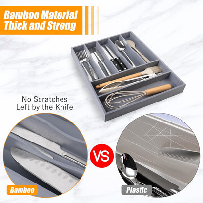 Kitchen Silverware Drawer Organizer and Storage Organizador Small De Cucharas y Tenedores Cubiertos
