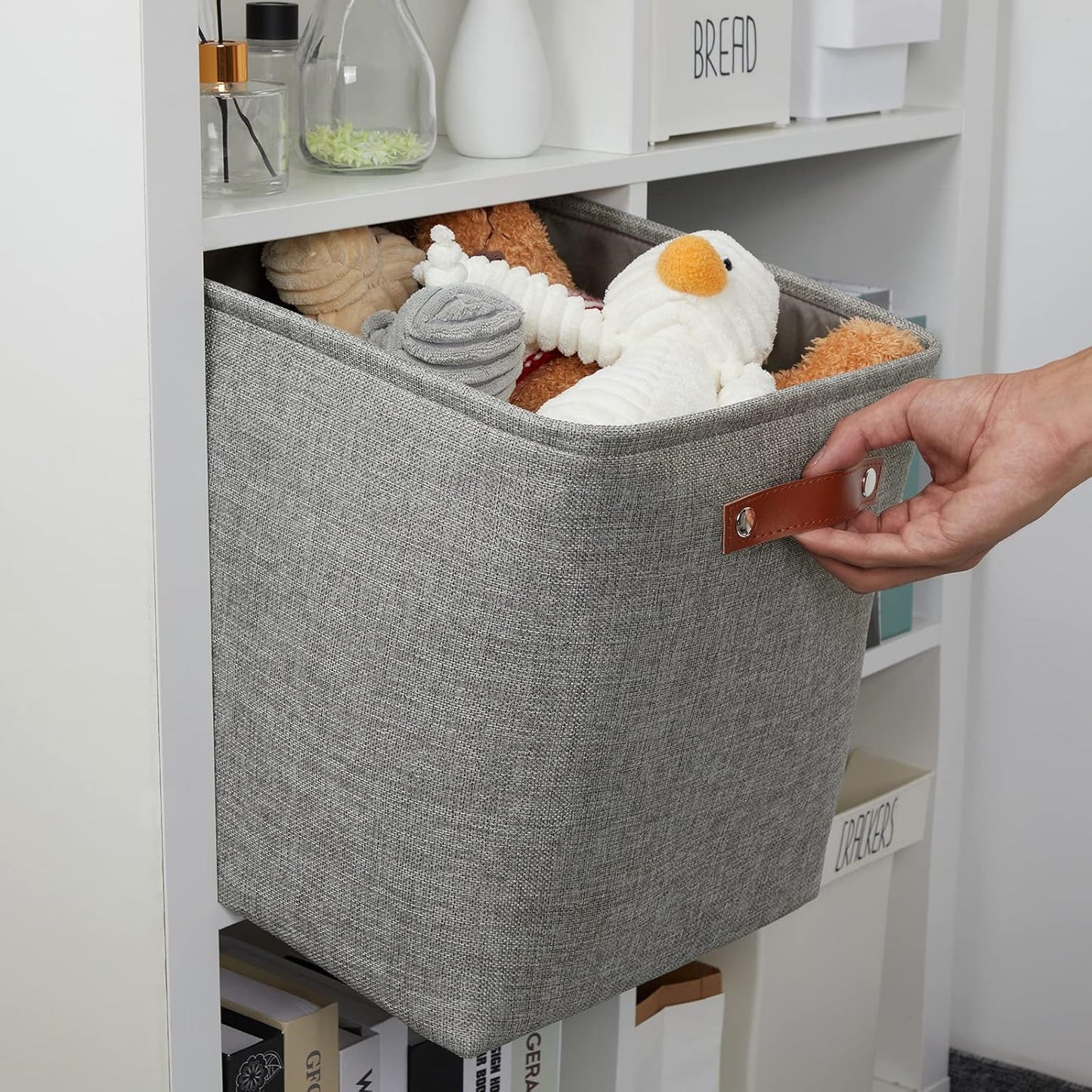 DULLEMELO Cube Storage Boxes,13 inch Fabric Baskets Closet Storage Bins for Home Organization and